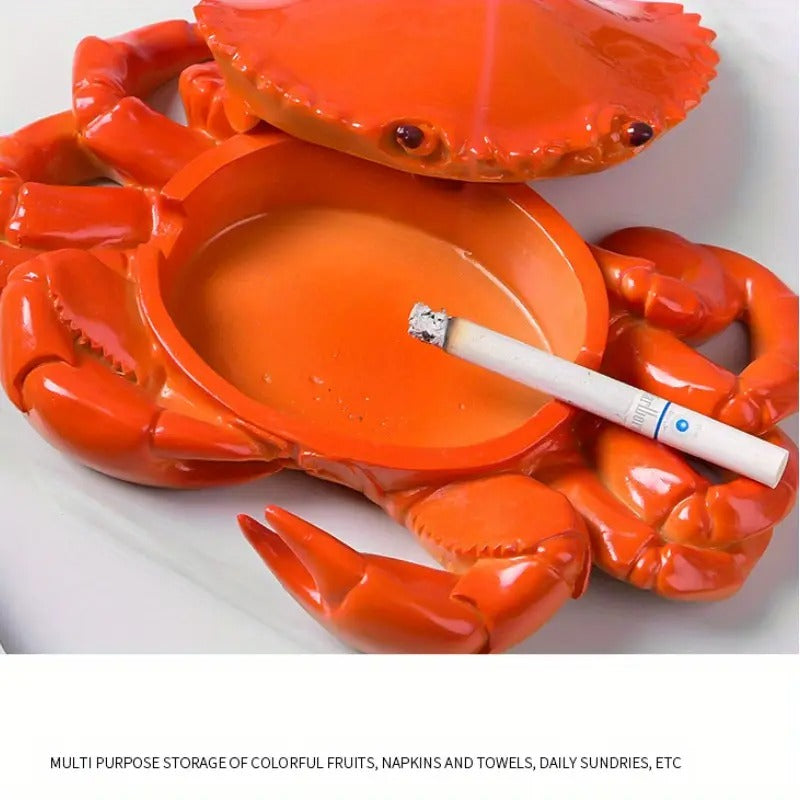 [Creative Ashtray] Resin Crab Creative Ashtray | Home Entertainment Place Desktop Ashtray | Suitable as Gifts for Friends